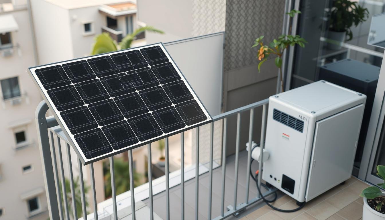 Installation Solaranlage Balkon mit stromspeicher klein