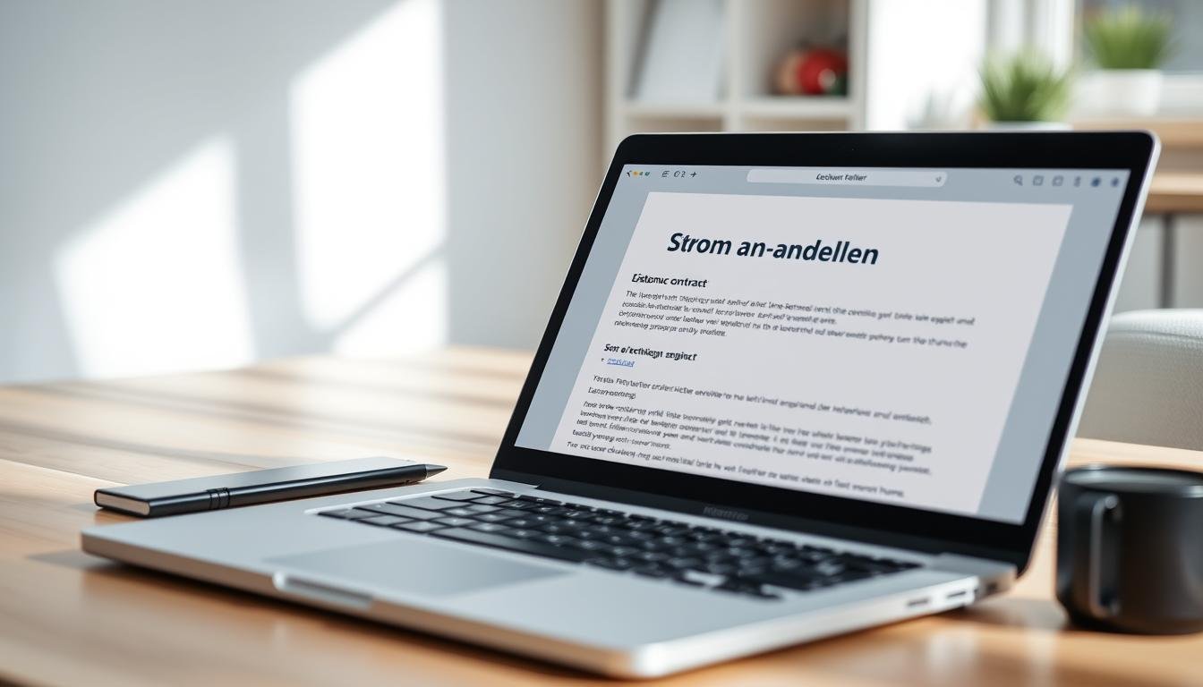 Strom anmelden Vertragsdetails