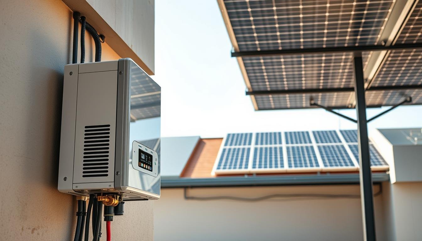 Wechselrichter Installation Solar Terrassendach