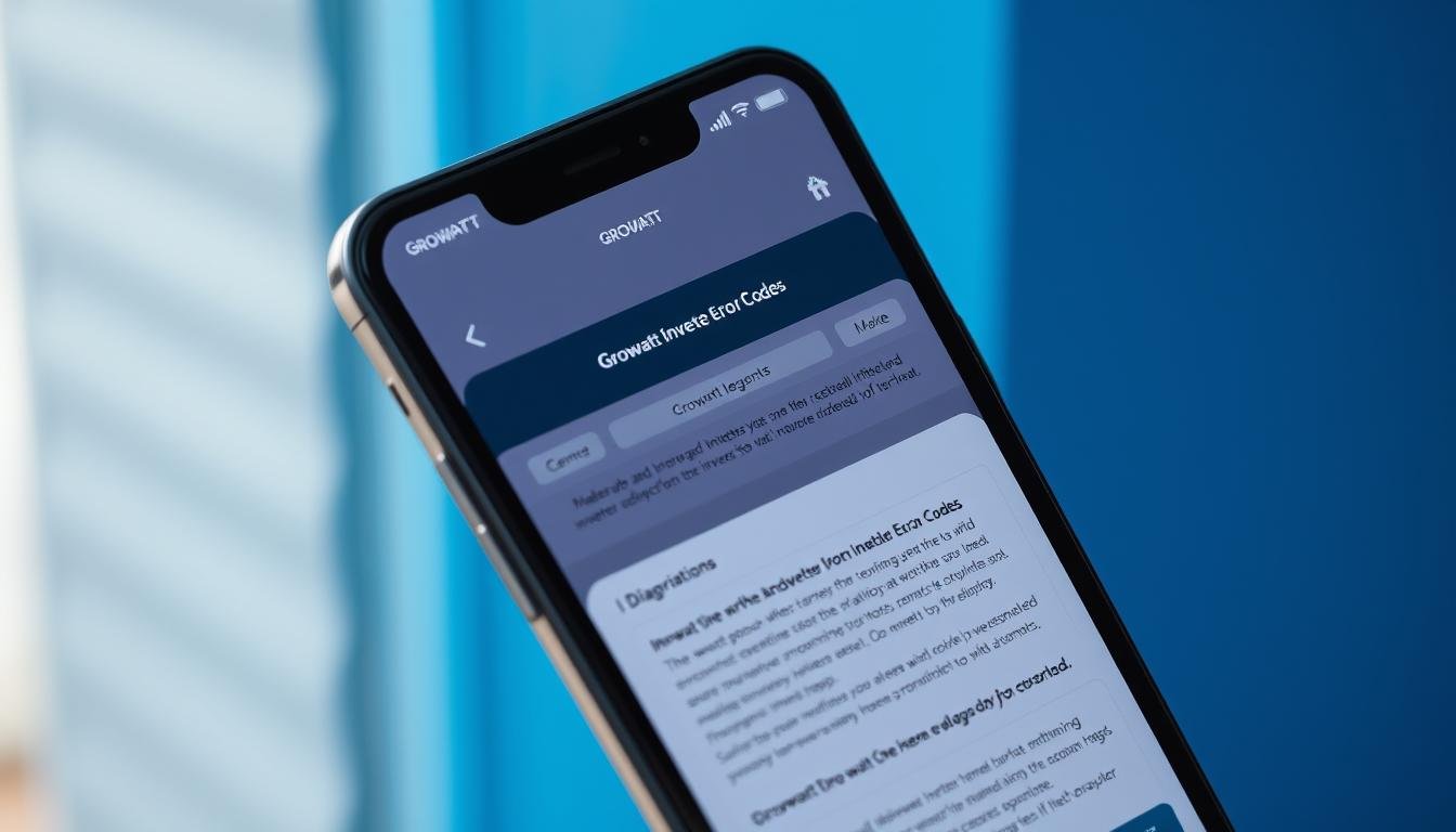 Growatt Fehlercode auslesen App Interface