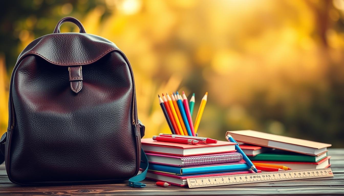 Schulranzen und Schreibwaren für die Einschulung