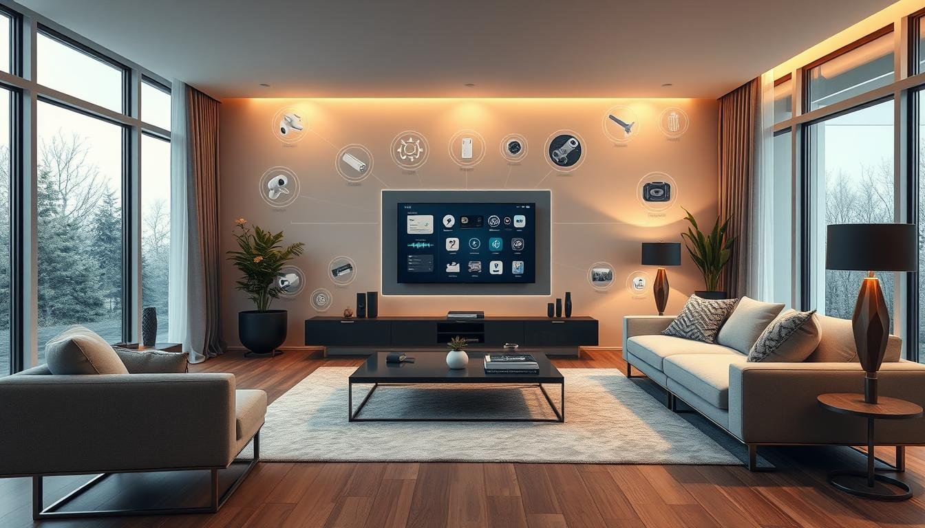 Smart Home System mit intelligenter Vernetzung im modernen Wohnraum