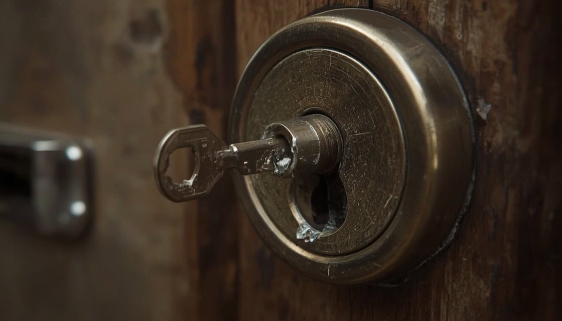 Abgebrochener Schlüssel im Schloss: Was tun?