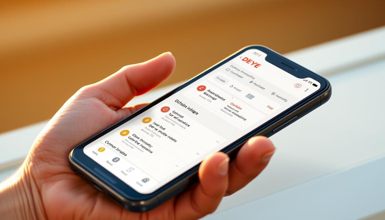 smartphone app für deye troubleshooting